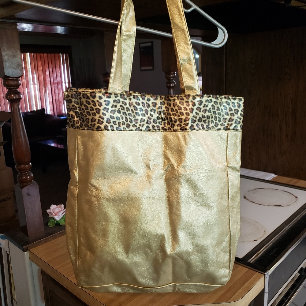 Unbranded gold leopard tote